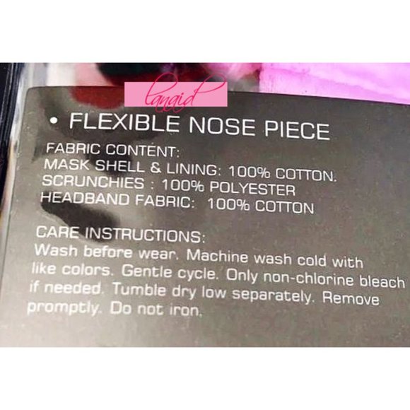 French Connection Matching Headband Scrunchies Face Masks Set Paisley Floral - Picture 5 of 7